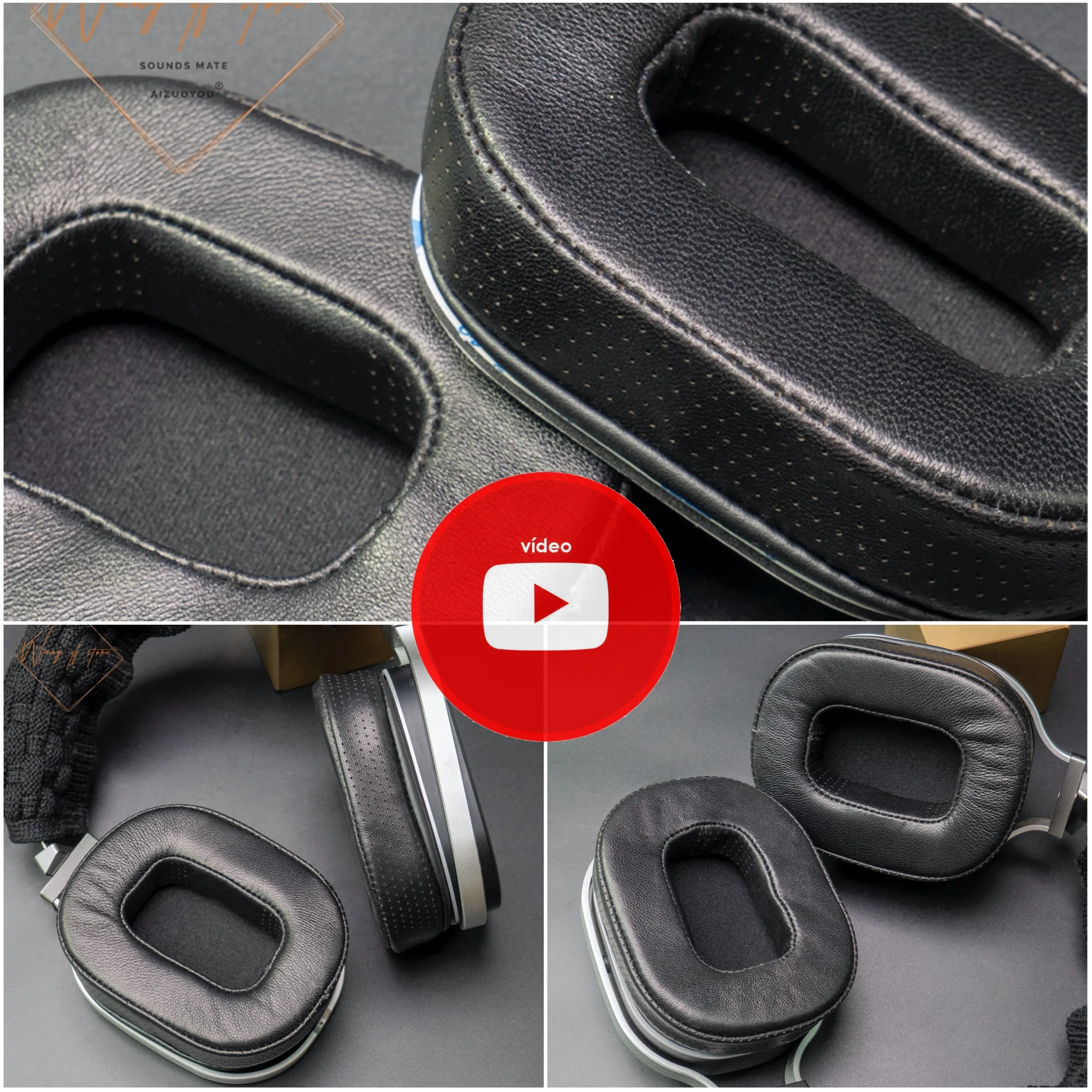 Genuine Custodia In Pelle Ear Pad Schiuma Cuscino Per Oppo Pm-1 Pm-2 1 2 Cuffie