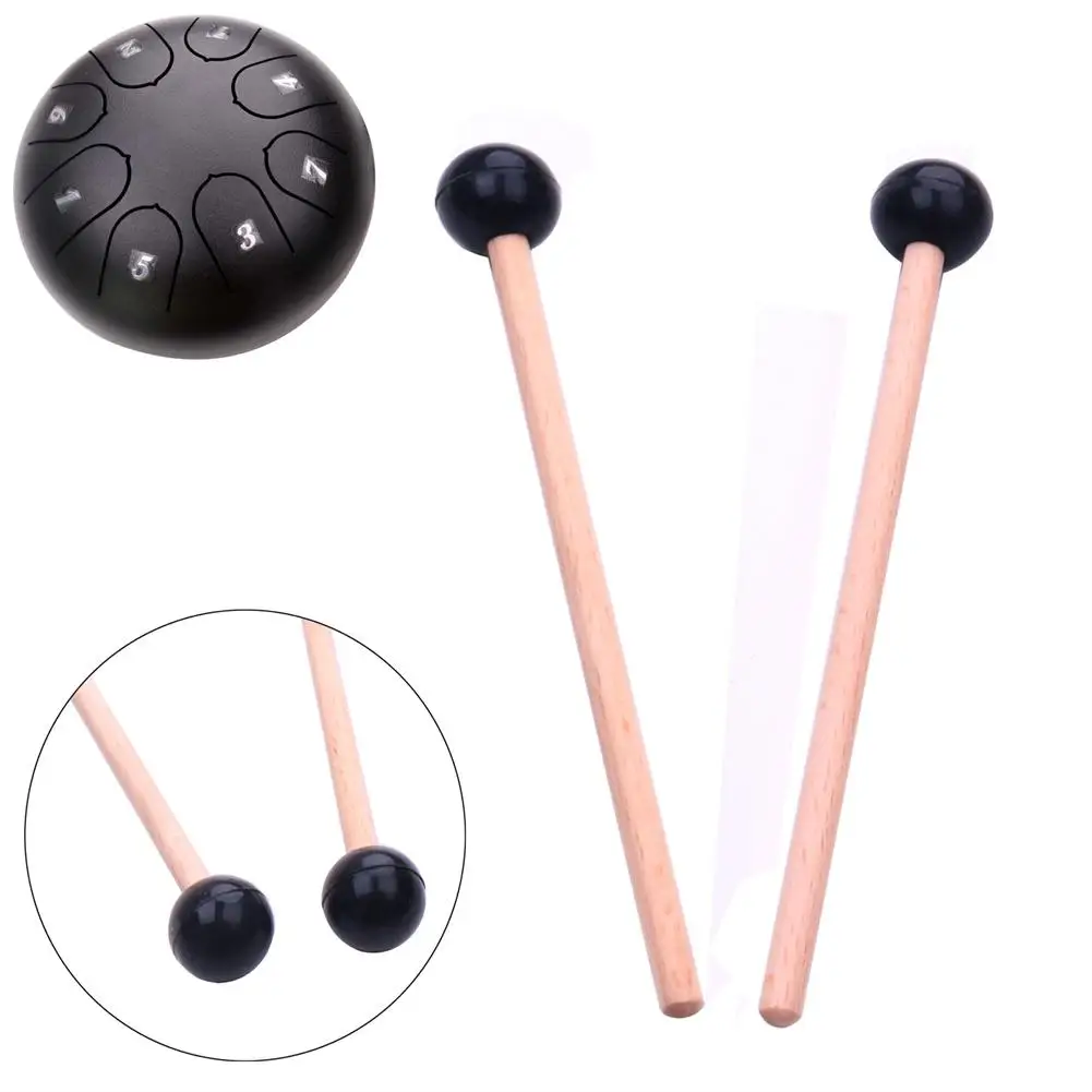 1 Paio Di Bacchette Eteree Manico In Legno Massello + Accessori Per Strumenti Musicali Con Linguetta In Gomma Morbida