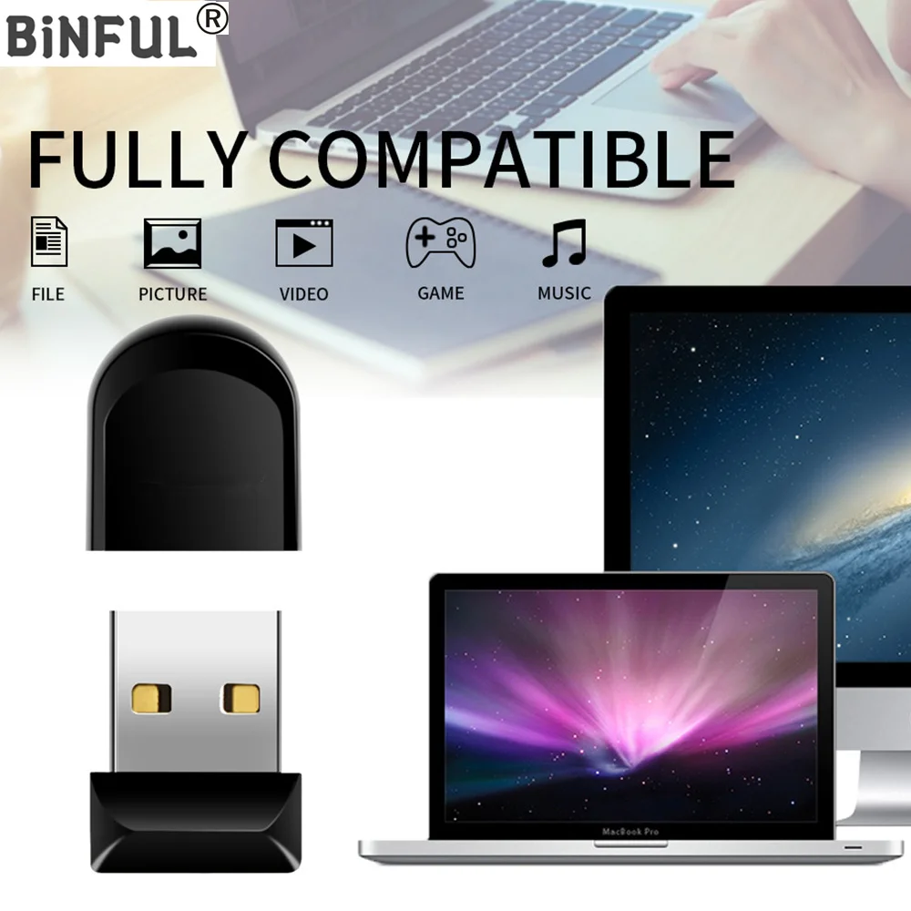 Binful Mini Usb Flash Drive Capacità Pratica Chiavetta Usb Pen Drive Impermeabile 1G 2G 4G 8G 16G 32G 64G Chiavetta Usb Pendrive
