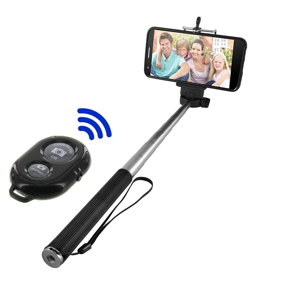 Selfie Sticks Selfie Stick Stick Compatibile Con Bluetooth Batteria Telecomando Otturatore Monopiede Selfie Stick Treppiede Per Smartphone