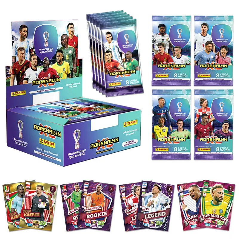 Original 2022 World Cup Qatar Panini Football Soccer Star Card Figures Collection Fans Packet