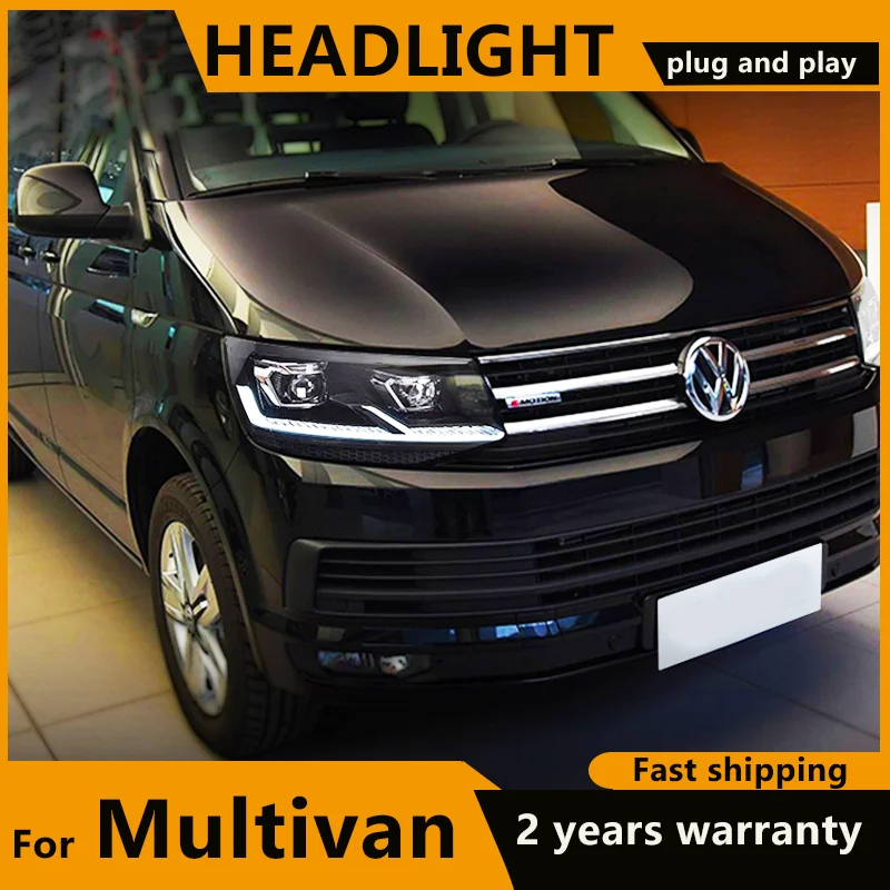 Fari A Led Completi Per Vw Transporter Caravelle T6 2016-2020 Lampada Frontale Multivan T6 Con Indicatore Di Direzione Dinamico Led Dual Beam Lens