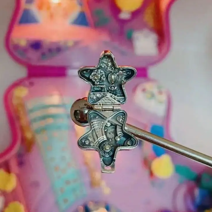 925 Sterling Silver Fairy Wonderland Polly Pocket Charm Bead Per Pandora Bracciale Bangle European Jewelry Fans Collection Gifts