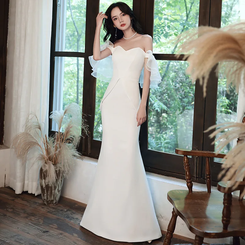 Abito Da Sera Sexy Con Una Spalla A Sirena Abiti Da Cerimonia Con Cerniera Posteriore Abiti Da Cerimonia Cheongsam Robe De Soiree Abiti Taglia Xs-3Xl