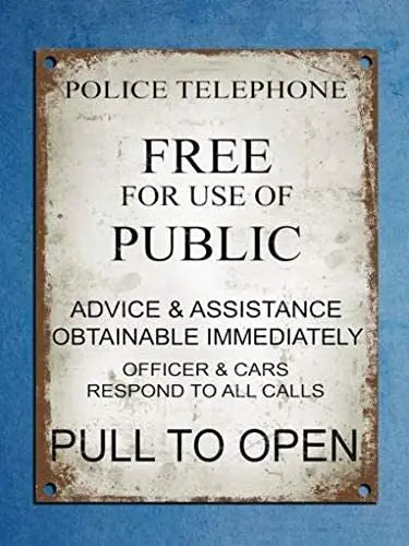 Decorazione Della Stanza Nuova Scatola Del Telefono Della Polizia Tardis Dr Who Vintage Retro Tin Metal Decor Sign Home Wall Decor 8X12