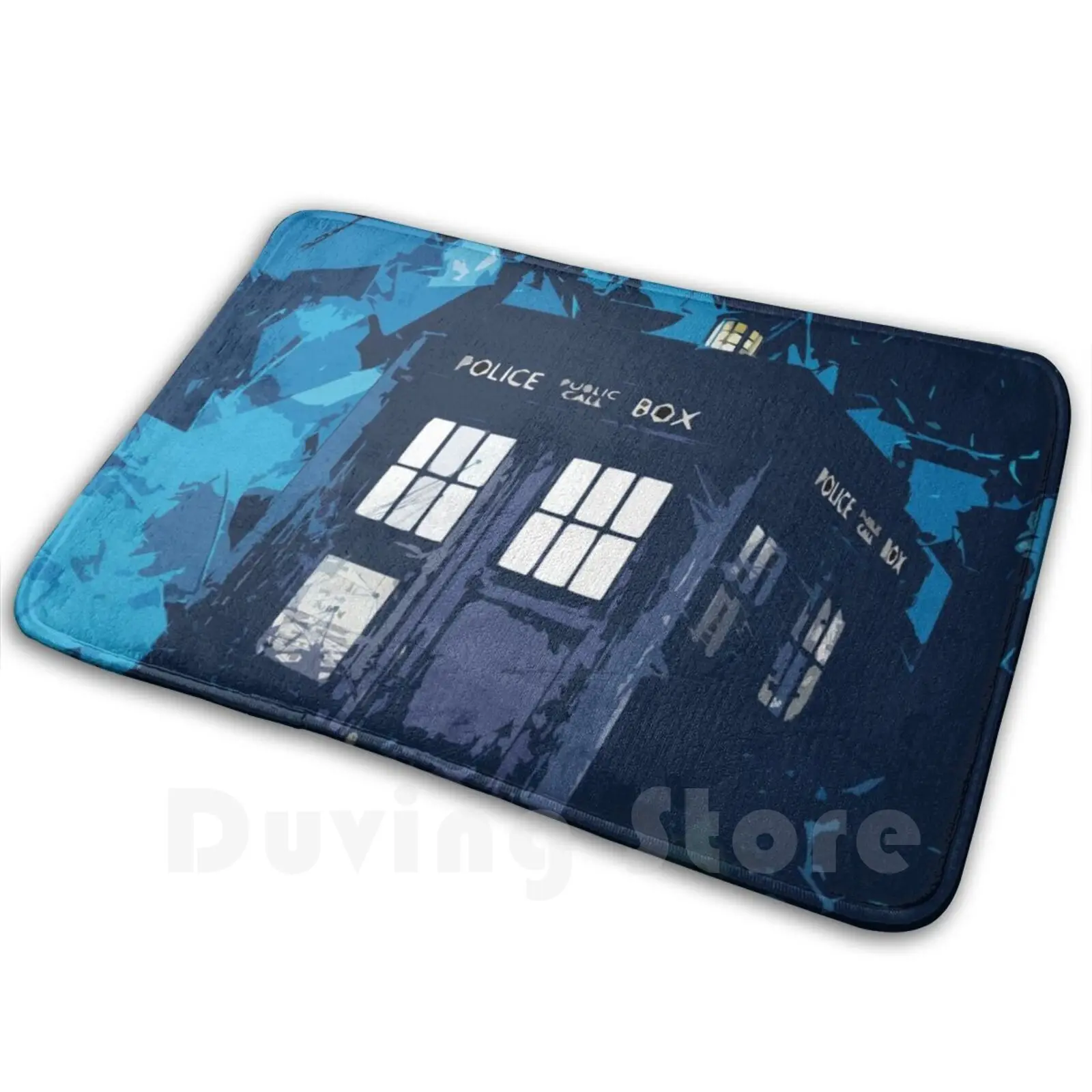 Police Box Mat Tappeto Tappeto Tappetino Antiscivolo S Camera Da Letto Quien Tardis Time Machine Steampunk River Anime Sleeve Blue Police Box