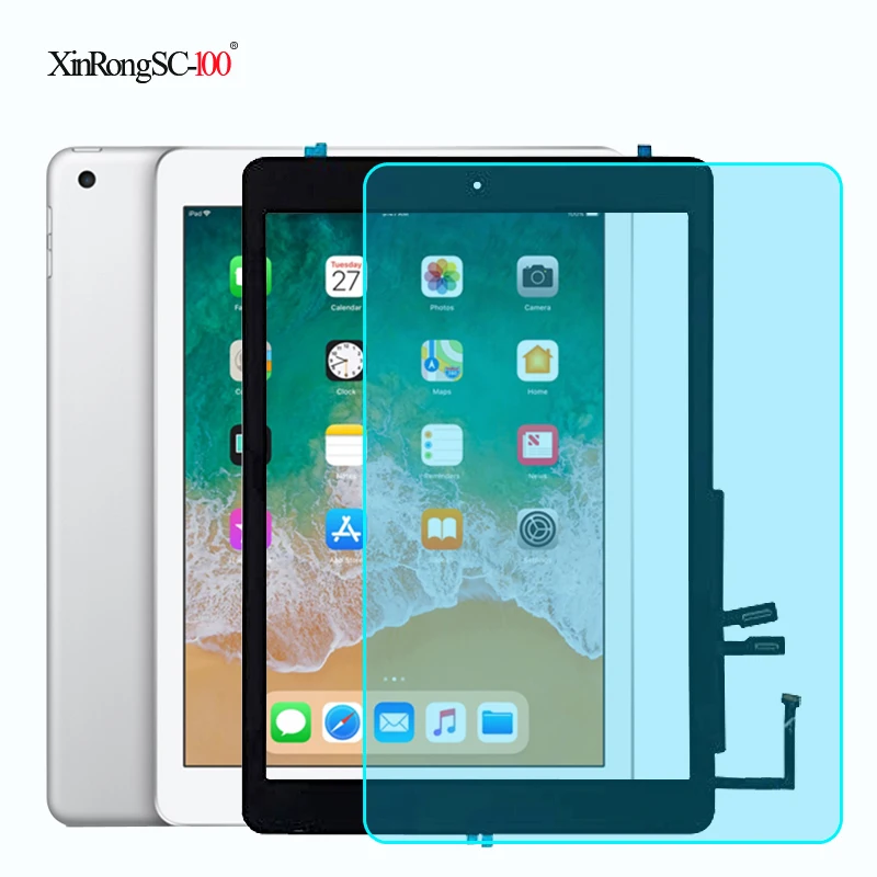 Per Ipad Air 1 Per Ipad 5 A1474 A1475 A1476 Tablet Touch Screen Digitizer + Sostituzione Pulsante Home