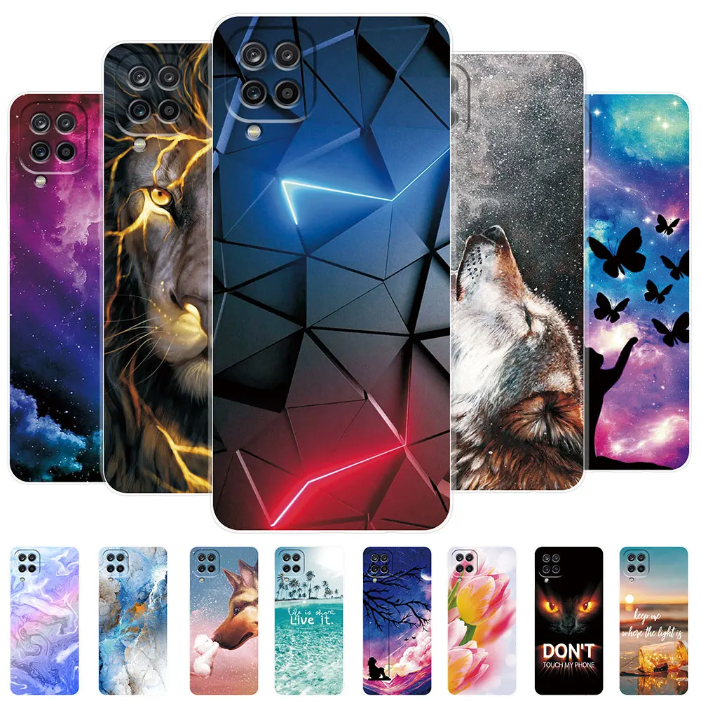 Per Samsung M12 Custodia Cover M12 Silicone Cartoon Cover Posteriore Trasparente Per Samsung Galaxy M12 Custodia Protettiva Per Telefono Paraurti Gala