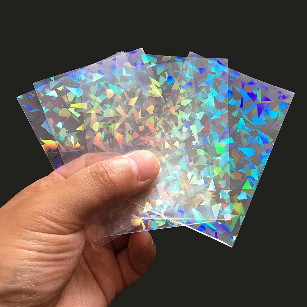 200Pcs Aegis Guardian Broken Gemstone Glass Laser 65X90Mm Card Sleeves Mtg Protector Olografico Foil Film Binder Tarocchi