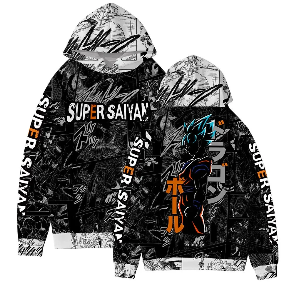 Costume Cosplay Anime Dragon Ball Felpe Con Cappuccio Super Saiyan Goku Funny Cartoon Graphic Hoodie Harajuku Manga Felpe Unisex