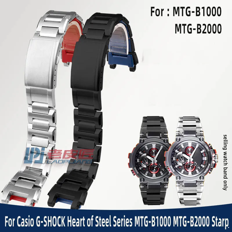 Per Casio Heart Of Steel Mtg-B1000 Mtg-B2000 Cinturino In Metallo Massiccio Cinturino In Acciaio Inossidabile 316L Mtg B1000 Con Strumento