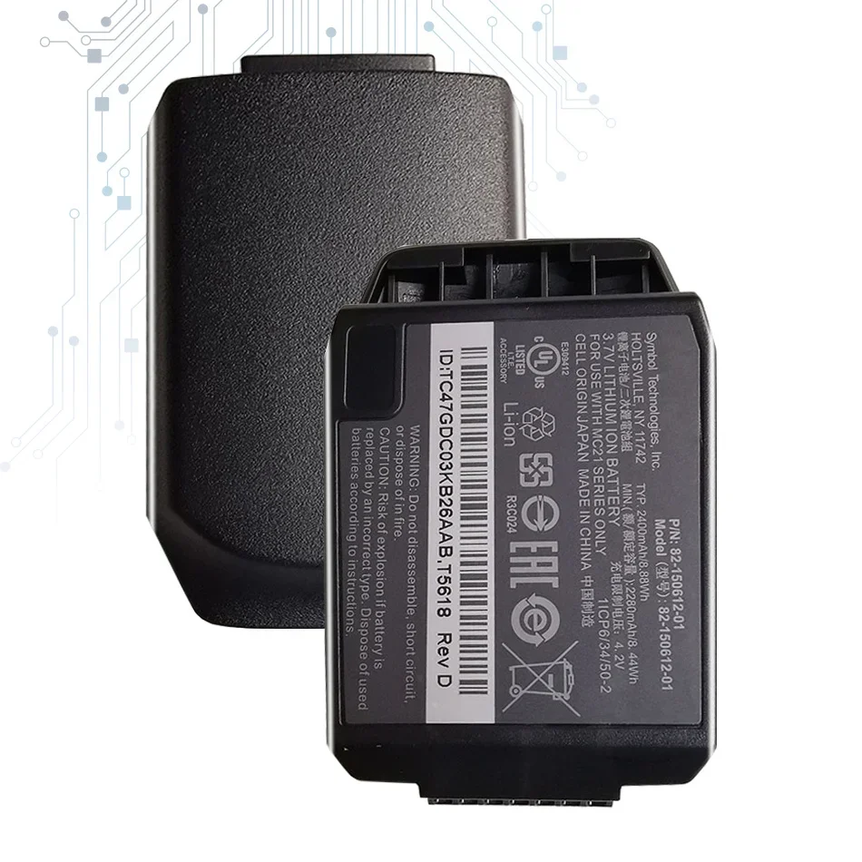 Batteria 82-150612-01 2400Mah Per Symbol Zebra Per Motorola Mc2100 Mc2180 Mc21 Batteria