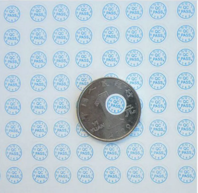 Autoadesivo Etichetta Adesiva Etichetta Adesiva Personalizzata Controllo Di Qualità Passato Sticker 500 Pcs/Lotto Blu Carattere Rotondo Fragile Etiche