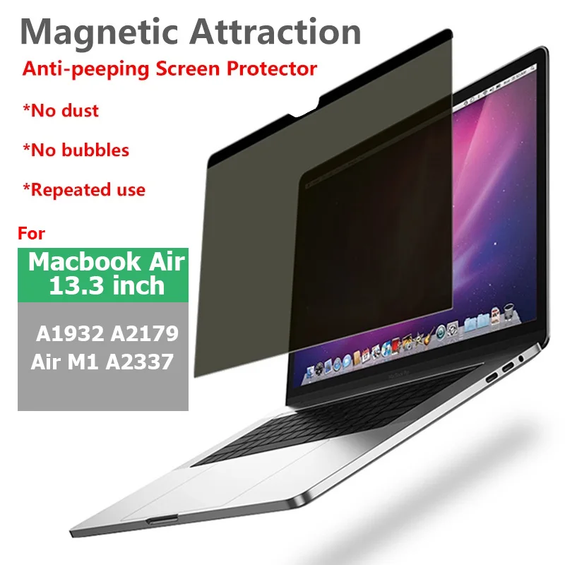 Privacy /Hd/Matte Screen Protector Attrazione Magnetica Pelle Antigraffio Per 2021 Macbook Air 13.3 Pollici A2179 A2337 A2338 A2159