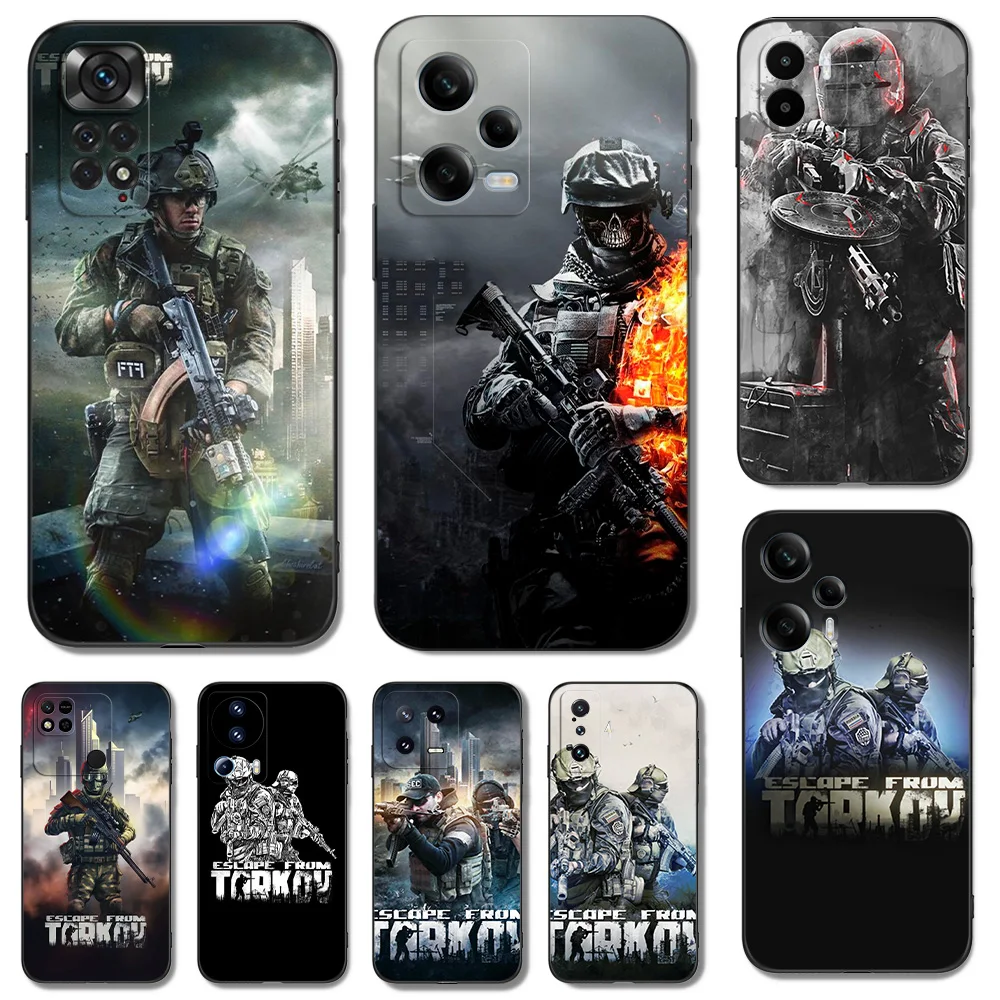 Custodia In Tpu Nero Per Xiaomi 12 12T Lite S X 11Lite Ne 11I 11T Pro 11A Redmi 12C 10 10A 10C 5G Escape Tarkov