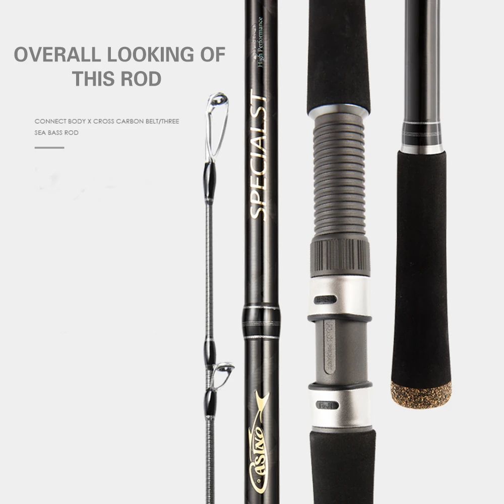 Jetshark 3.0M Fuji Technology Carbon Rod M Action 3 Sezioni Sea Bass Boat Trolling Jigging Canna Da Pesca