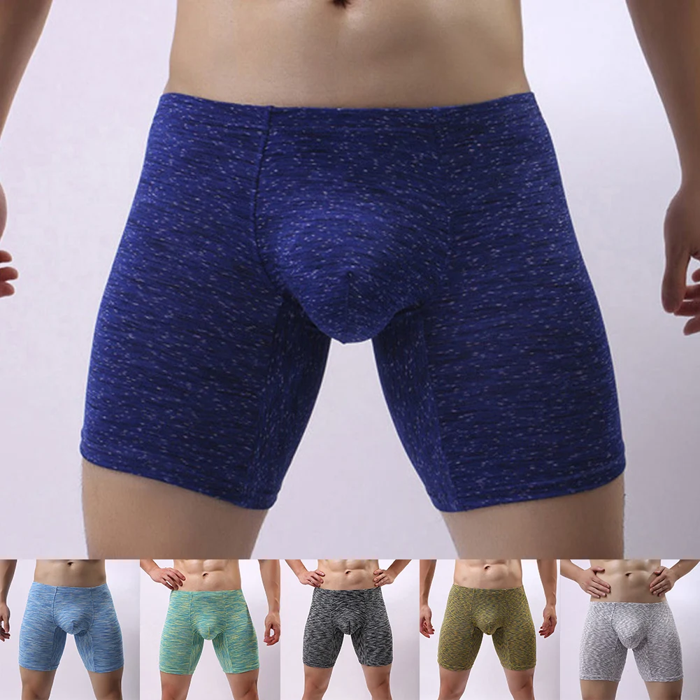 New Mens Fresh Underwear Waim Daily Long U Convesso Pouch Boxer Slip Palestra Sport Collant Sleepwear Bottoms Muslimah