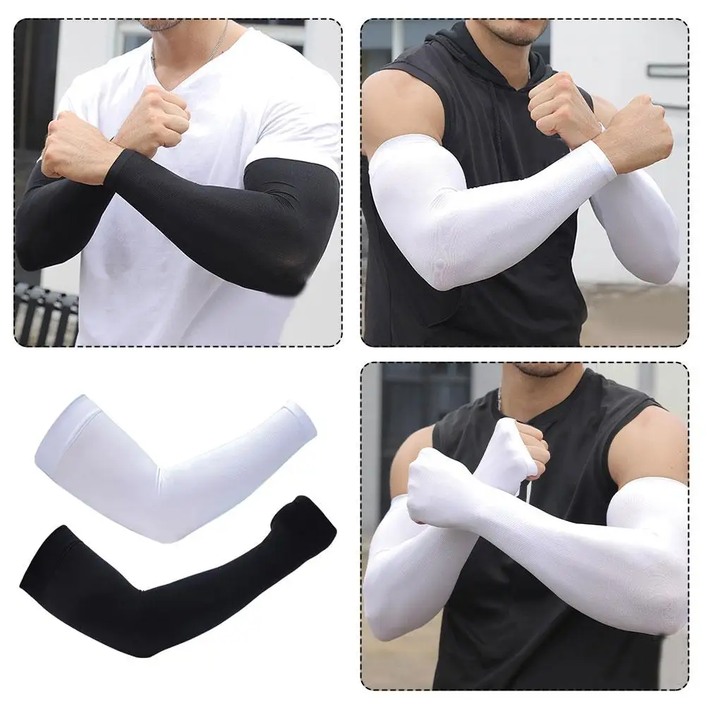 1 Paio Di Manicotti Di Raffreddamento Unisex Cover Sport Running Men Outdoor Warmer Guanti Da Ciclismo Da Pesca Uv Arm Quick Sun Dry Protec M8V9