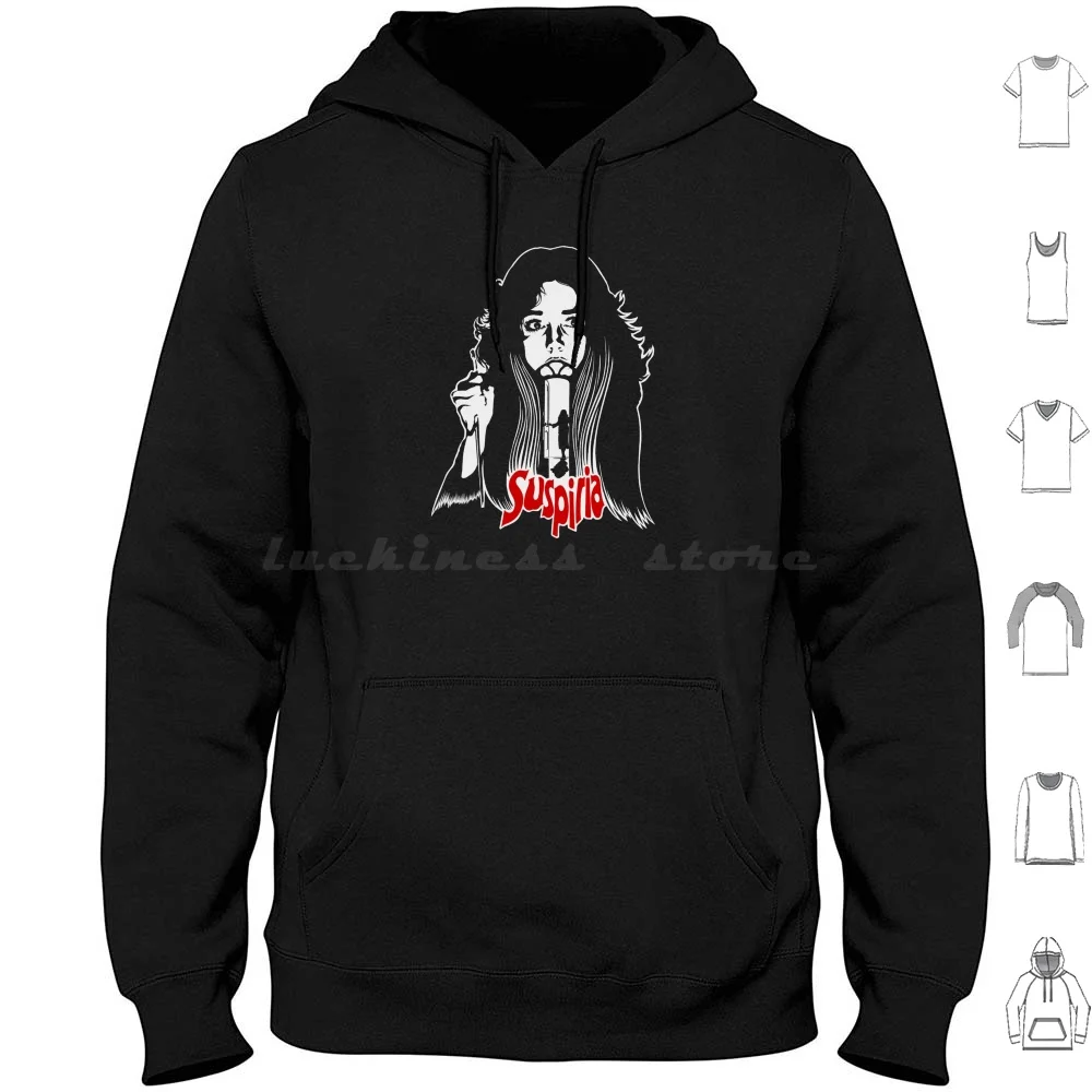 Suspiria Movie White Hoodie Cotton Manica Lunga Suspiria Horror Dario Argento Film Suspiria 1977 Dakota Johnson Italian