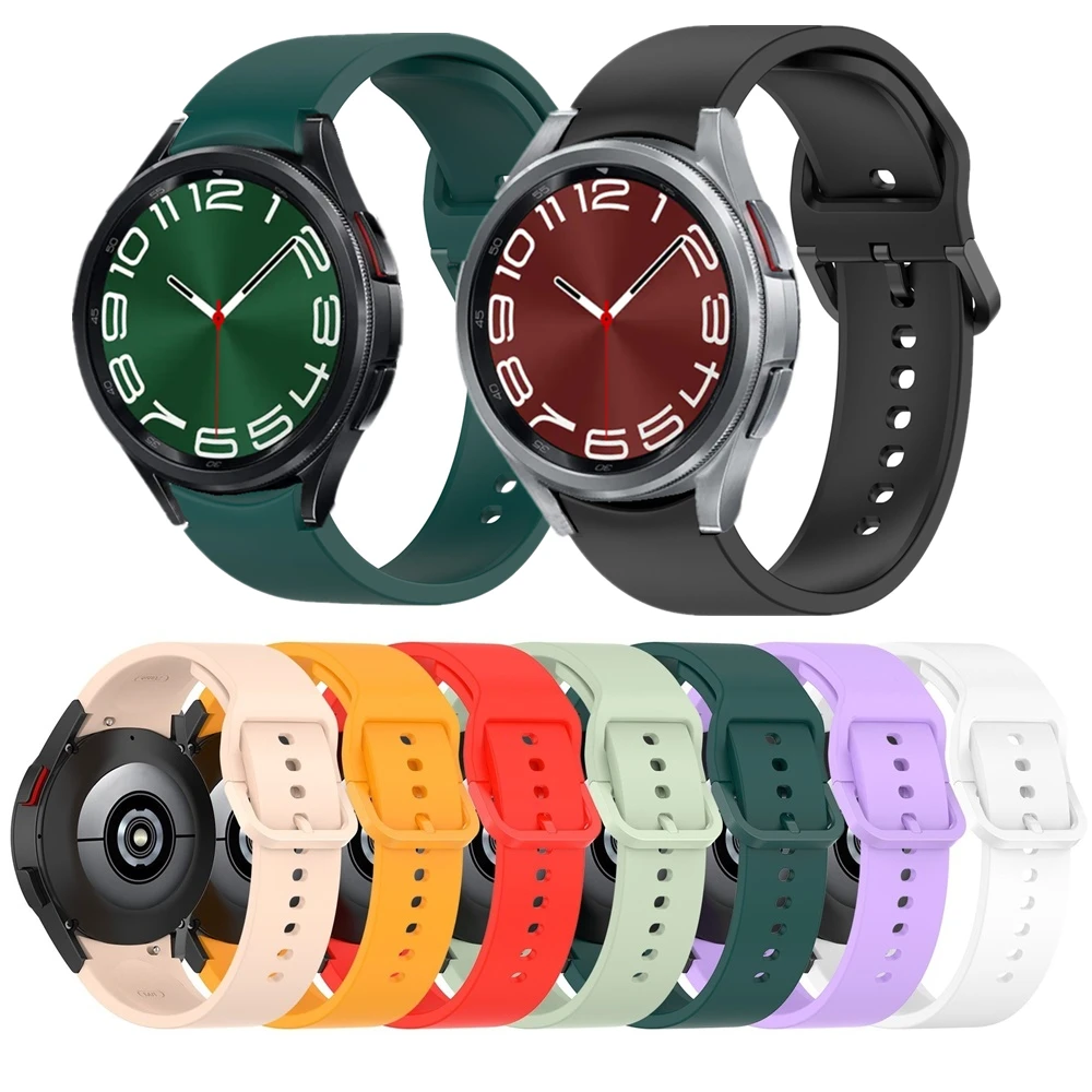 Cinturino Originale In Silicone Per Samsung Galaxy Watch6 40Mm 44Mm Bracciale Sportivo Per Galaxy Watch6 Classic 43Mm 47Mm Smart Watch Bands