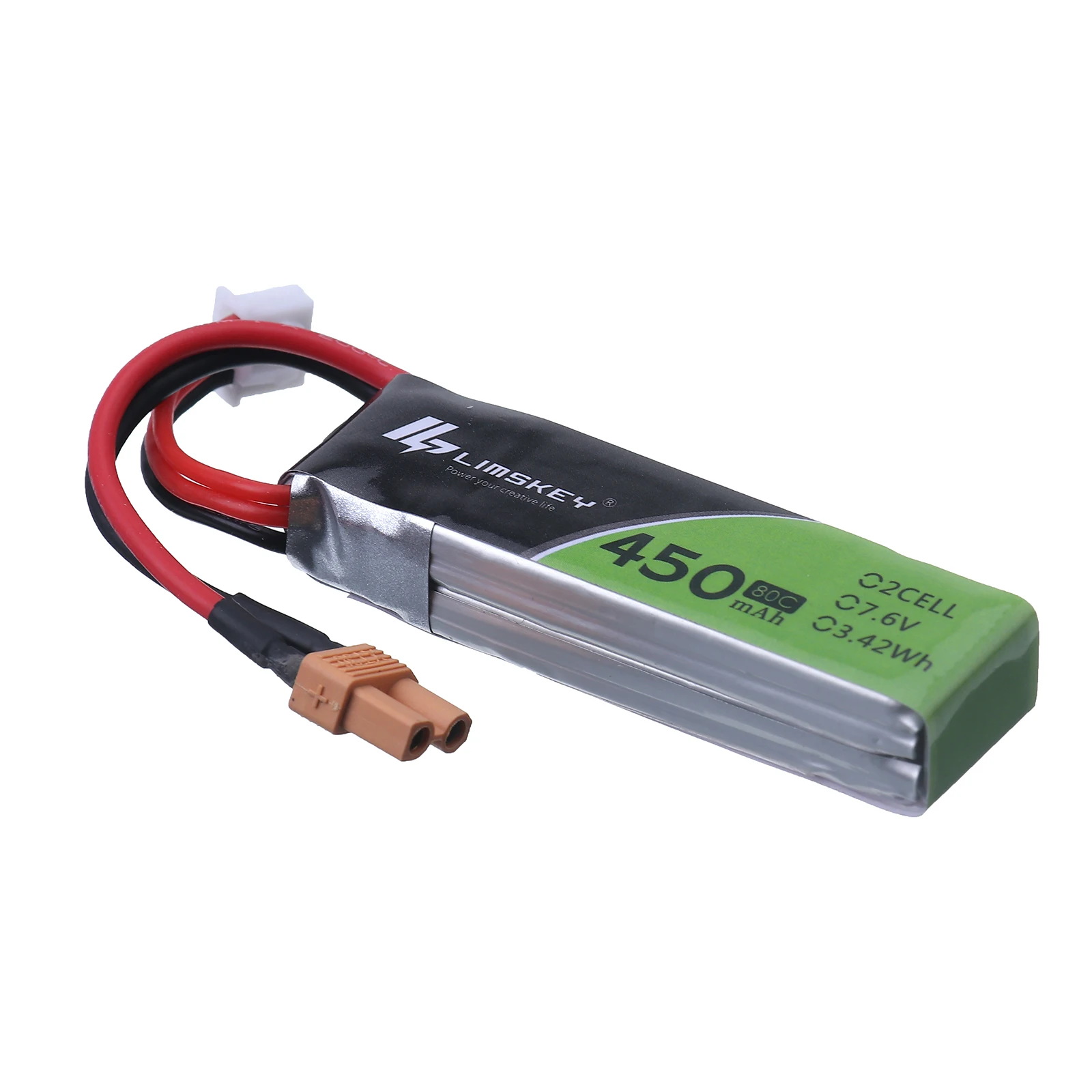Spina Xt30 Batteria Lipo 7.6V 2S 450Mah 80C/160C Per Iflight Cinebee Happymodel Crux3 Betafpv Fpv Racing Drone