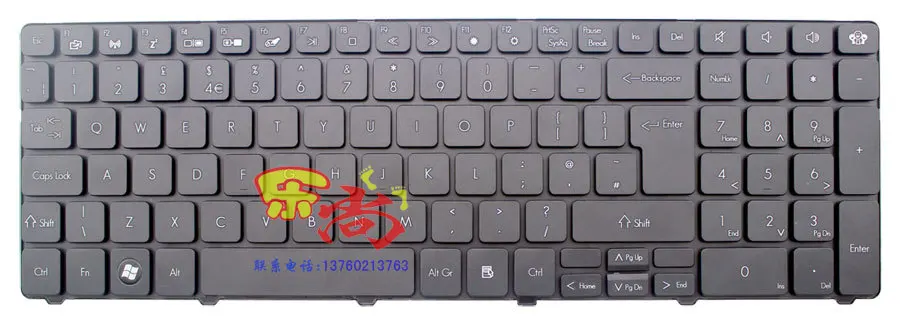 New Replacement For Acer Packard Bell Pew76 Pew91 Uk English Black Laptop Keyboard