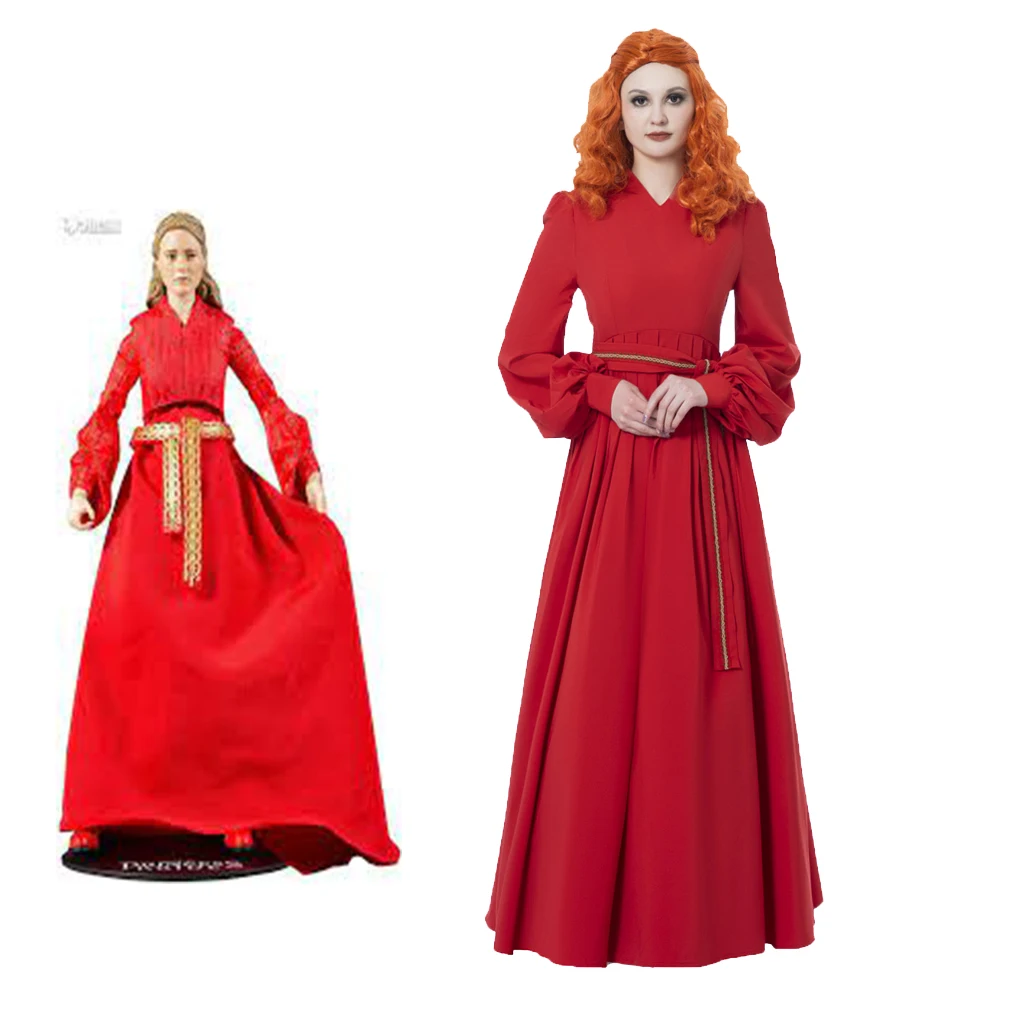 (Disponibile) Film The Princess Bride Costume Cosplay Princess Buttercup Red Dress Prom Costume Da Sposa Red Dress