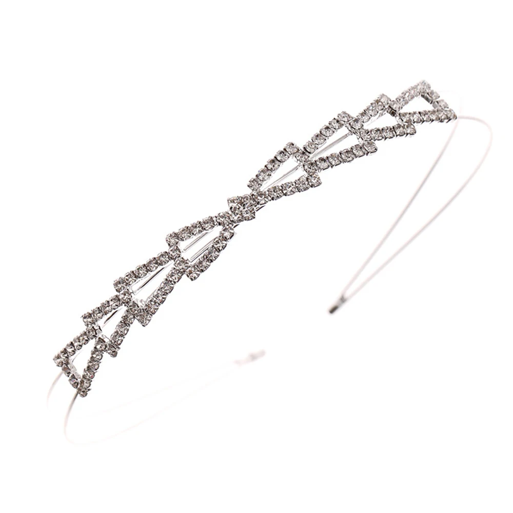 Crystal Bridal Headband Pearl Rhinestones Headdress Lightweight For Girl Women Princess Hairband For Bride Bridesmaids Na