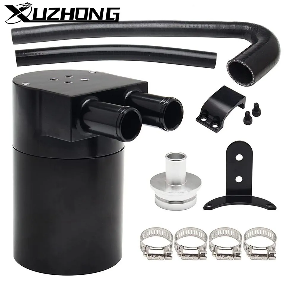 Aluminum Reservior Oil Catch Can Tank With Silicone Radiator Hose For Bmw N20/N26 Black Occ-1032-Bk