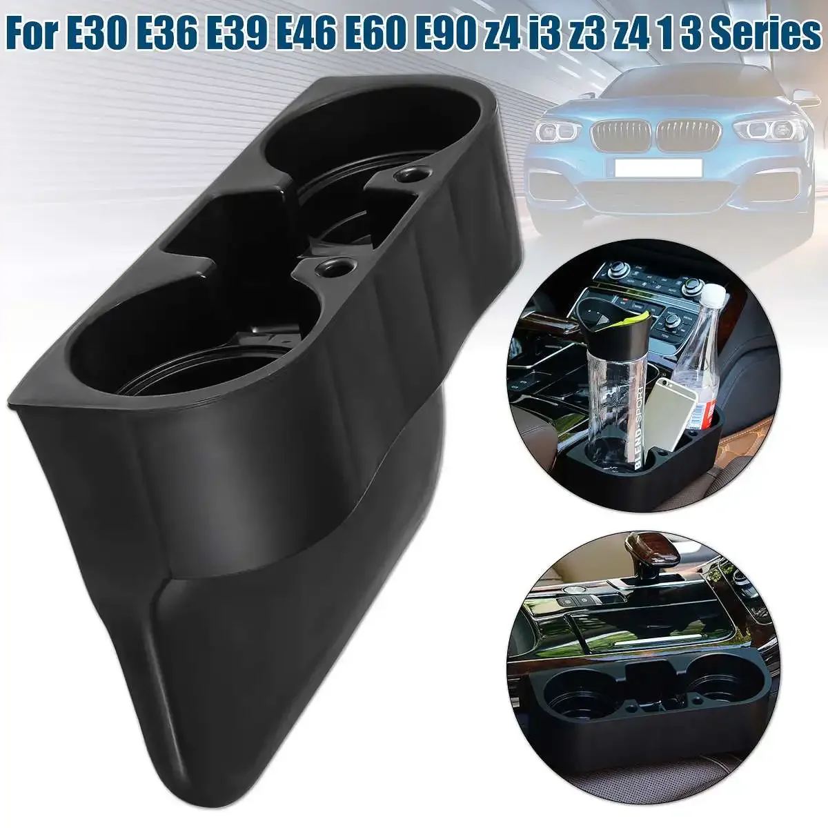 Per Bmw E30 E36 E39 E46 E60 E90 Z4 I3 Z3 Z4 1 3 Series Car Black Front Drinks Cup Holder Car Front Center Console Cup Rack