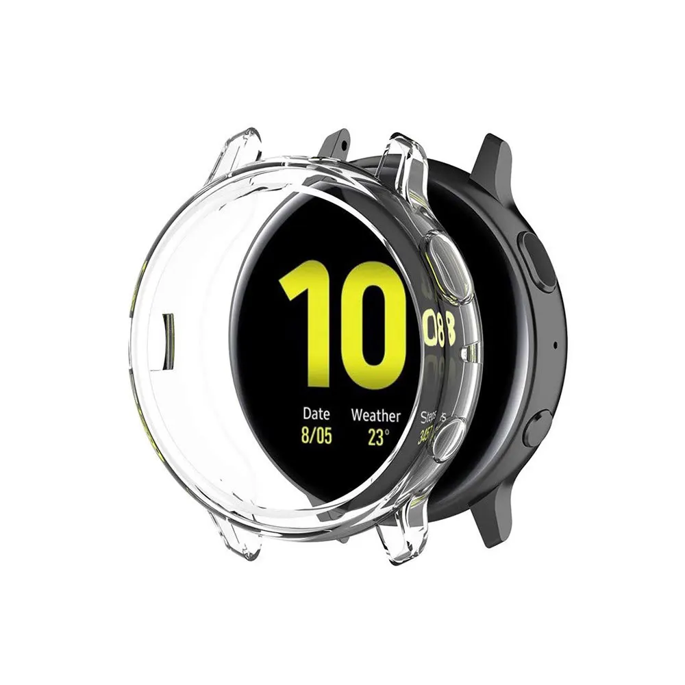Custodia Protettiva Per Schermo Per Samsung Galaxy Watch Active 2 40Mm 44Mm, Custodia Flessibile Antigraffio/Shock In Tpu Completamente Coperto