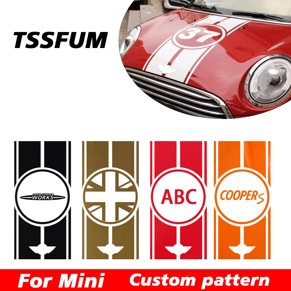Union Jack Car Hood Racing Stripes Decalcomanie Adesivi Da Corsa Per Mini Cooper S R50 R52 R53 R55 R56 R59 R60 R61 F54 F55 F56 F57 F60