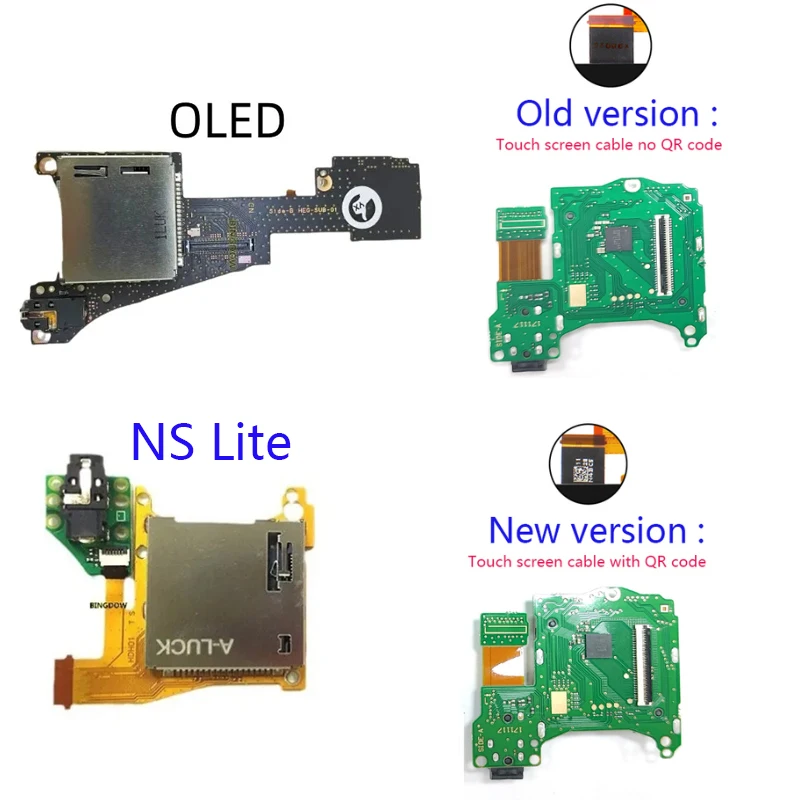 Per Ns Switch Oled Lite Porta Jack Per Cuffie Lettore Di Schede Di Gioco Sostituzione Presa Per Scheda Tf Micro-Sd Per Ns Switch Ns Lite Oled
