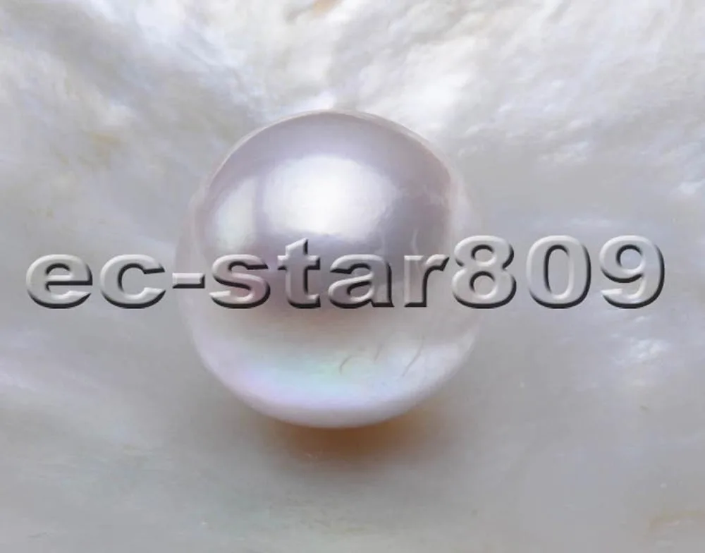 P5689 Lustro 15Mm Bianco Rotondo Edison Keshi Reborn Pearl Branello Allentato