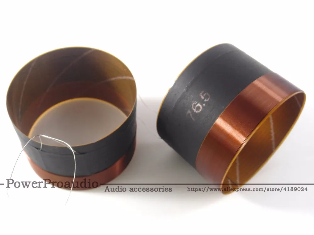 2Pcs 76.5Mm Altoparlante A Tromba Bass Voice Coil Woofer Driver Audio Bass Voice Coil 2 Strati