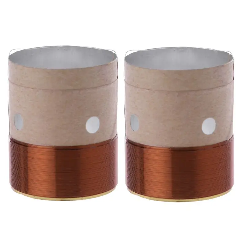 Bass Voice Coil Round Copper Two Layers Alluminio Per Altoparlante Da 25.5Mm Bass Voice Coil Woofer Speaker Coil Accessori 2 Pezzi