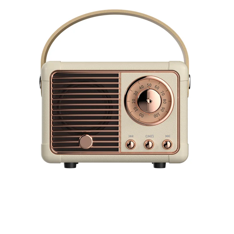 Vendita Calda Mini Retro Desk Bluetooth Wireless Usb Ricarica Sub Woofer Portatile 2022 Altoparlante Decorazione Desktop Cute Decor Stereo