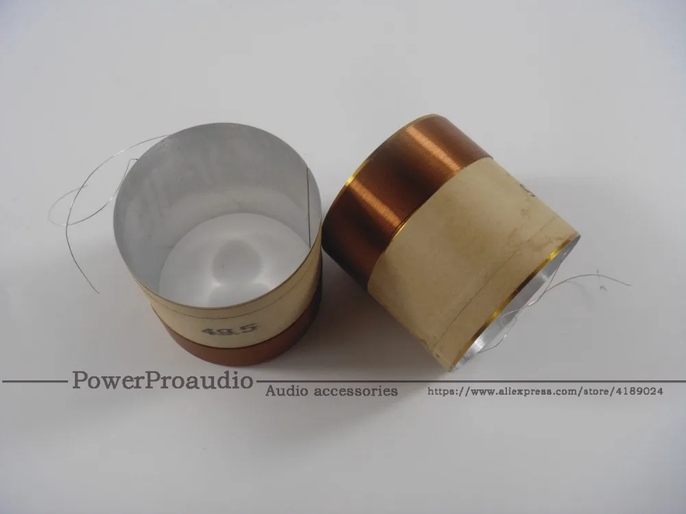 2 Pezzi 49.5 Bass Voice Coil Round Copper Due Strati Alluminio Bianco Diametro 49.5Mm Woofer Altoparlante Voice Coil Accessorie