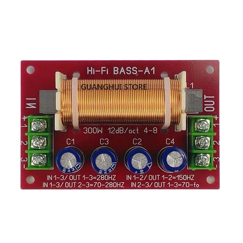 1 Pz 1 Via 300W Subwoofer Basso Divisore Di Frequenza Home Theater Regolabile Super Woofer Hifi Audio Crossover Filtri