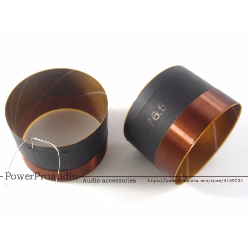 2Pcs 76.5Mm Altoparlante A Tromba Bass Voice Coil Woofer Driver Audio Bass Voice Coil 2 Strati