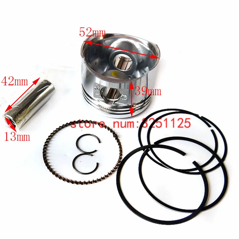 Spedizione Gratuita Lifan 125Cc Motore Teile Dirt Bike Pit Atv Quad Go Kart Parts Lifan Pistone Ringe Kit Motorrad