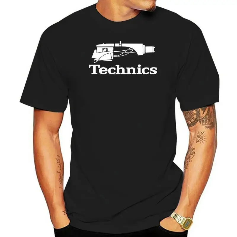 Technics Logo Dj 1200 Giradischi Music - Custom Mens T-Shirt Nera Tee Fashion Tee Shirt