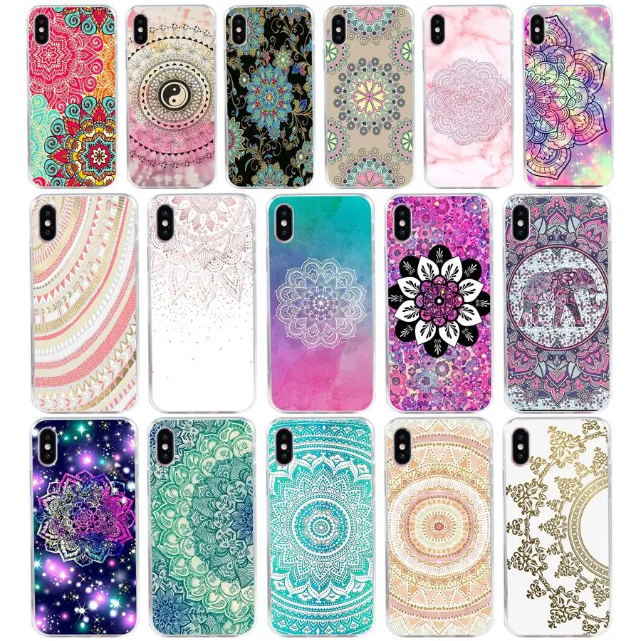 71Sd Gold Mandala Gift Custodia Morbida In Silicone Tpu Cover Per Iphone 5 5S Se X Xr Xs Max Case