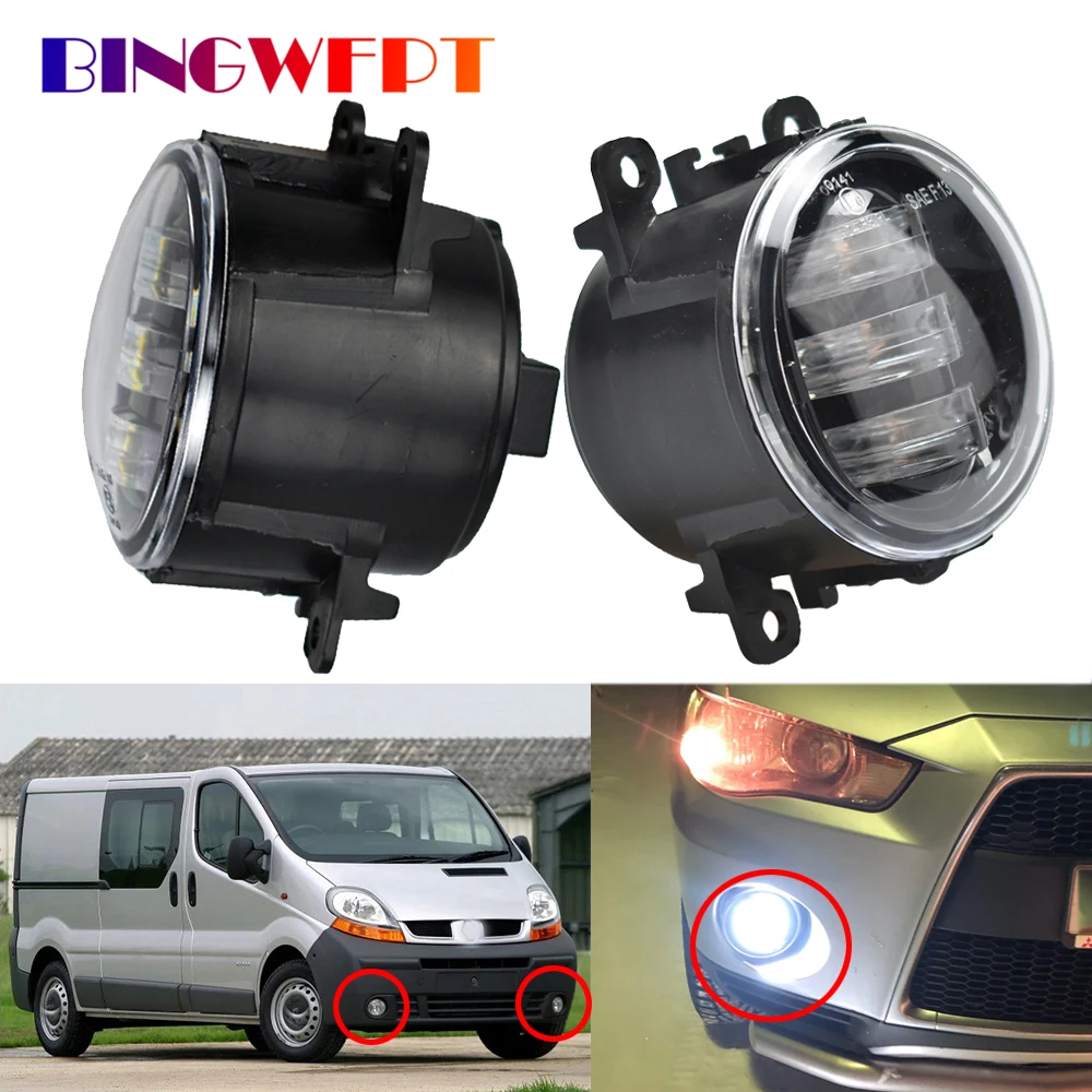 2 X Fendinebbia H11 Led Drl Per Renault Trafic 2.5L L4 Diesel Turbo 2003 2004 2005 2006