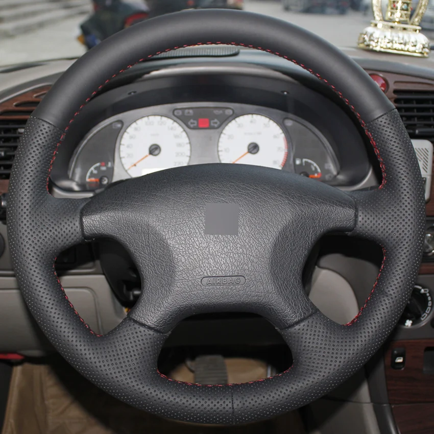 Coprivolante Per Auto Cucito A Mano In Pelle Nera Per Citroen Elysee C-Elysee Citroen Xsara Picasso