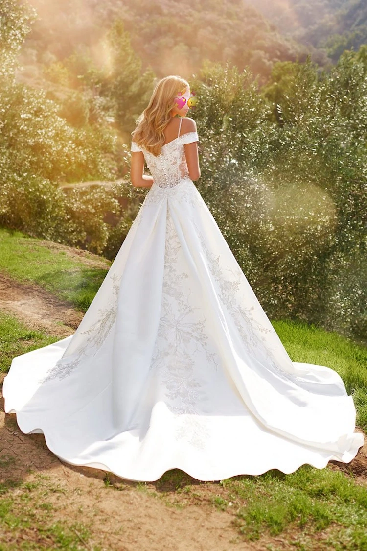 Sexy High Split 2 In 1 Abito Da Sposa Da Spiaggia 2020 Pizzo Vestito Da Sposa Appliques Perline Vestidos De Noiva Con Treno Staccabile