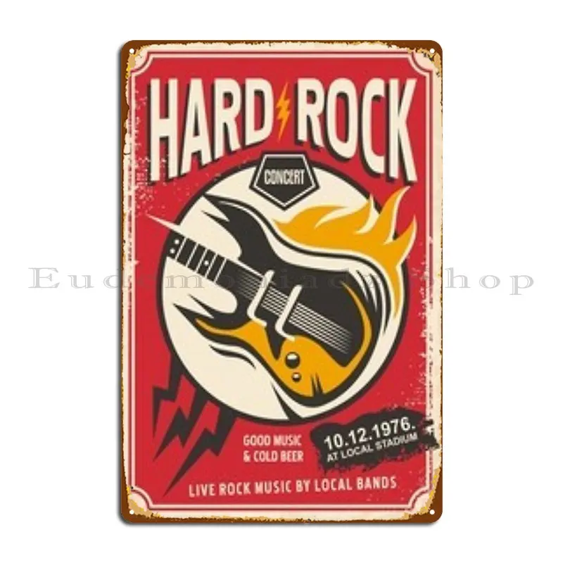 Hard Rock Event Poster Template Rock Music Concert Metal Plaque Poster Home Iron Funny Painting Cinema Tin Sign Poster