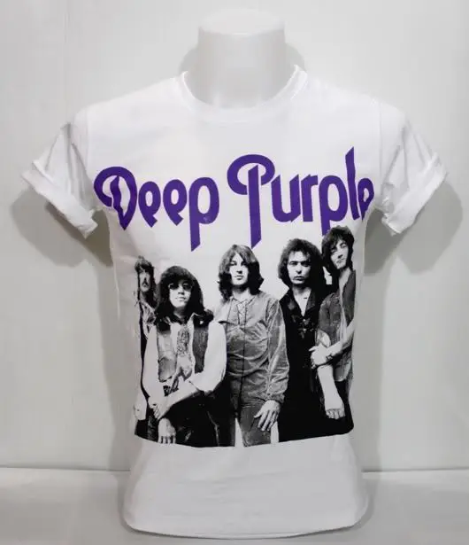 Maglietta Da Uomo Con Grafica Retrò Viola Profonda Inglese Uk Hard Heavy Metal Rock Band Xl Cute Tatoo Lover T Shirt