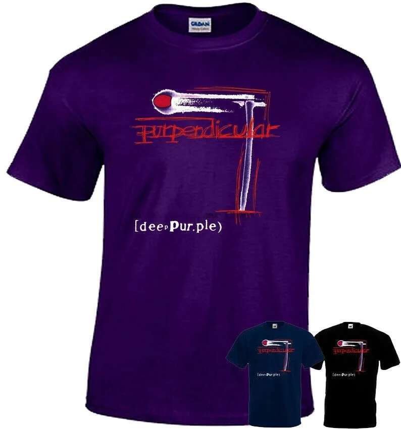T-Shirt Viola Viola Viola Scuro Hard Rock Band Tutte Le Taglie S-5Xl