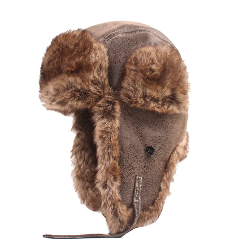 Tempo Freddo Inverno Gear Russian Ushanka Cossack Trooper Hat Rapper Hunter Headwear Pilot Aviator Bomber Cap
